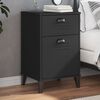 vidaXL Bedside Cabinet VIKEN Black Engineered Wood