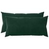 vidaXL Cushion with Pillow HEERLEN 2 pcs Dark Green Velvet
