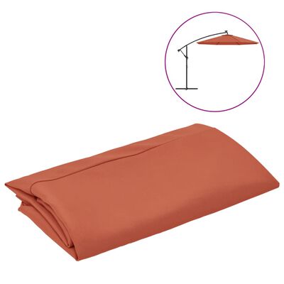 vidaXL Replacement Fabric for Cantilever Umbrella Terracotta 350 cm