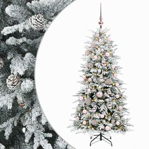 vidaXL Artificial Hinged Christmas Tree 150 cm 150 LEDs Warm White