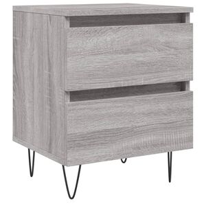 vidaXL Bedside Cabinet Grey Sonoma 40x35x50 cm Engineered Wood