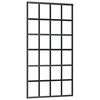 vidaXL Sliding Door with Hardware Set Black 102x205 cm ESG Glass