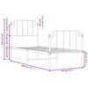 vidaXL Metal Bed Frame without Mattress with Footboard&nbsp;White 75x190cm