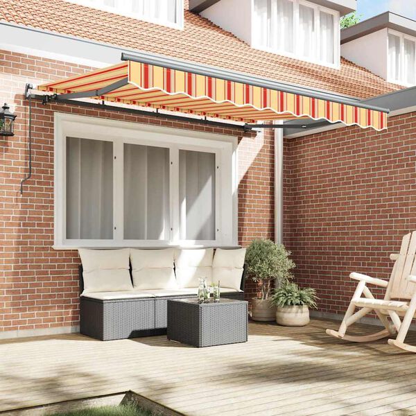 vidaXL Retractable Awning Yellow 350 x 200 cm Fabric