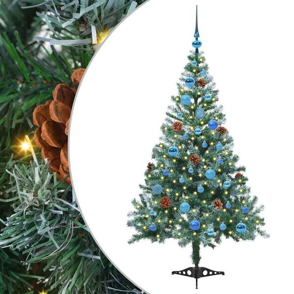vidaXL Artificial Christmas Tree with Stand Green 150 cm PVC and Steel