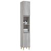 vidaXL Bathroom Cabinet Grey Sonoma 30x30x190 cm Engineered Wood