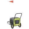 vidaXL Pet Bike Trailer Green and grey 124.5 x 63.5 x 53 cm