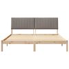 vidaXL Bed Frame with Headboard Brown 180 x 200 cm Solid Pine Wood