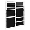 vidaXL Mirror Jewellery Cabinet with LED Lights Wall Mounted White