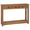vidaXL Console Table Natural 110 x 30 x 80 cm Solid Teak Wood
