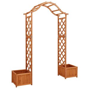 vidaXL Wooden Garden Arch | Natural Wood | Solid Firwood | Large