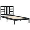 vidaXL Bed Frame without Mattress Black 100x200 cm Solid Wood