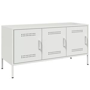 vidaXL TV Cabinet White 100.5x39x50.5 cm Steel