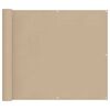 vidaXL Balcony Screen Beige 100 x 700 cm Oxford Fabric