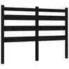 vidaXL Bed Frame without Mattress Black Double Solid Wood Pine