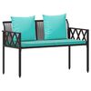 vidaXL Outdoor Benches 2 -Seater 116 x 56 x 75 cm Poly Rattan