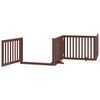 vidaXL Dog Gate with Door Foldable 4 Panels Brown 320 cm Poplar Wood