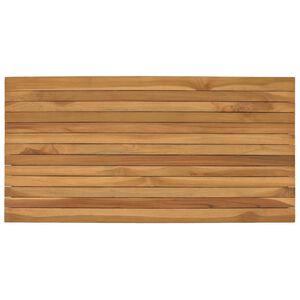 vidaXL Table Top 100 x 50 x 3.5 cm Rectangular Solid Teak Wood Natural
