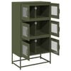 vidaXL Highboard Olive Green 68x39x123 cm Steel