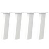 vidaXL Coffee Table Legs 4 pcs White 30 cm Steel