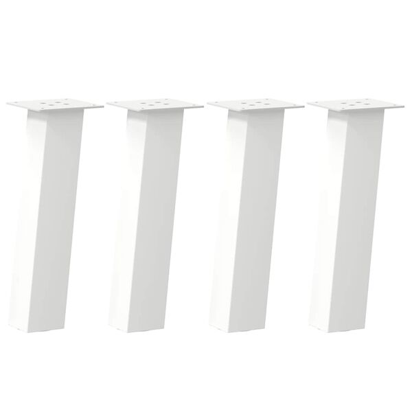 vidaXL Coffee Table Legs 4 pcs White 30 cm Steel