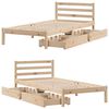 vidaXL Bed Frame without Mattress 90x200 cm Solid Wood Pine