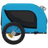 vidaXL Pet Bike Trailer Blue and Black Oxford Fabric and Iron