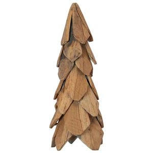 vidaXL Christmas Tree Brown 51 cm Solid Teak Wood