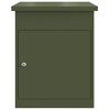 vidaXL Parcel Drop Box with Door Olive green 47.5 x 38 x 59 cm Steel