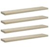 vidaXL Floating Wall Shelves 4 pcs Oak 120x23.5x3.8 cm MDF