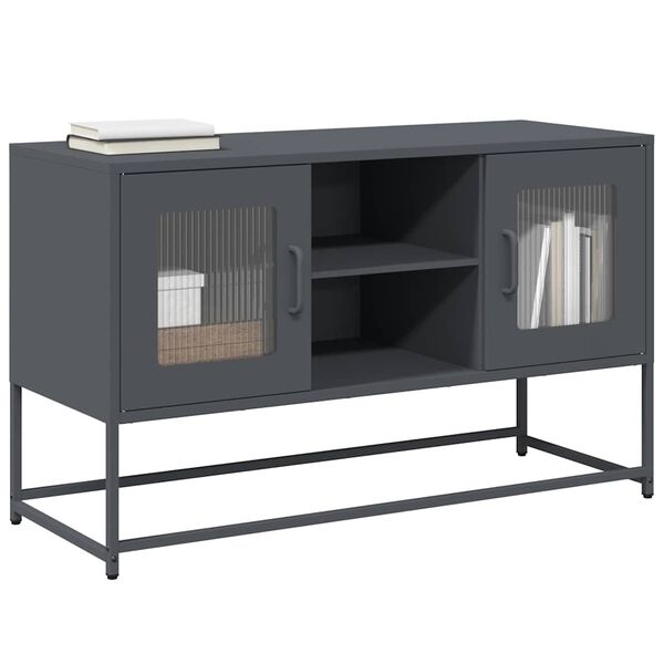 vidaXL TV Cabinet Anthracite 100.5x39x60.5 cm Steel