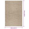 vidaXL Rug ZIZUR Beige 120x170 cm Jute Look Indoor and Outdoor