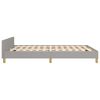 vidaXL Bed Frame without Mattress Light Grey 180x200cm Super King Fabric