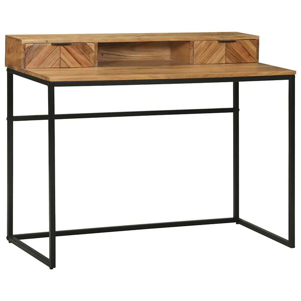 vidaXL Computer Desk with Drawer with Storage Brown 110 x 50 x 87 cm