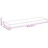 vidaXL Floating Wall Shelves 4 pcs High Gloss Grey 80x23.5x3.8 cm MDF