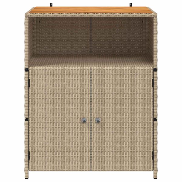 vidaXL Cabinet Beige 70 x 50 x 87 cm Polyester and Roly Ratten