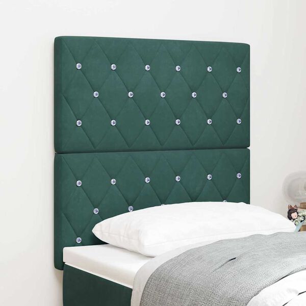 vidaXL Headboard with Headboard Dark Green 80 cm Faux Leather