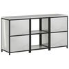 vidaXL Kitchen Storage Set with Shelf 3 pcs Silver Galvanised Steel