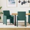 vidaXL Dining Chairs with Wheels 2 pcs Dark green 58 x 65 x 94 cm