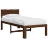 vidaXL Single Bed Frame with Headboard ROSTOCK Dark Brown 90 x 190 cm