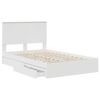 vidaXL Storage Bed with Headboard White 120 x 190 cm Engineered Wood