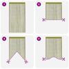 vidaXL String Curtains 2 pcs 100x250 cm Green