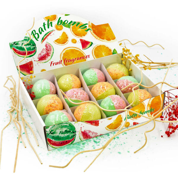 vidaXL Bath Bombs 12 pcs Natural Essential Oils