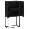 vidaXL Sideboard Black 60x30x120 cm Solid Acacia and Mango Wood