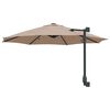 vidaXL Garden Parasol Taupe 248 x 248 x 148 cm Polyester and Steel