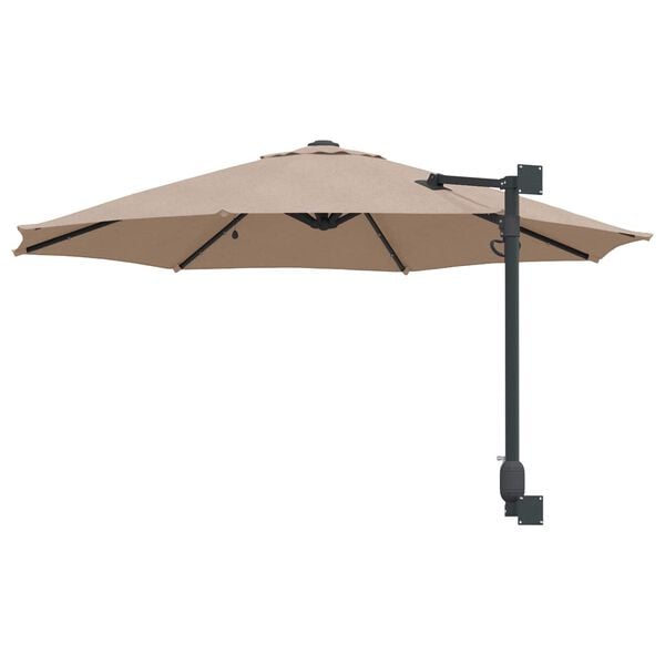 vidaXL Garden Parasol Taupe 248 x 248 x 148 cm Polyester and Steel