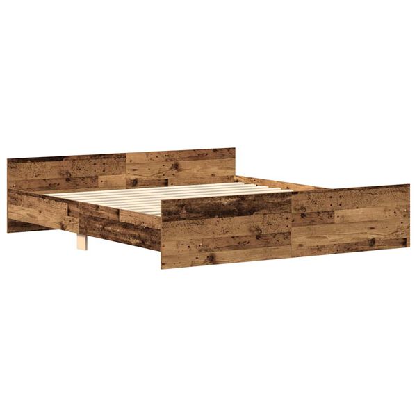 vidaXL Bed Frame without Mattress Old Wood 160x200cm Engineered Wood