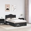 vidaXL Bed Frame with Headboard Black 120 x 190 cm Engineered Wood
