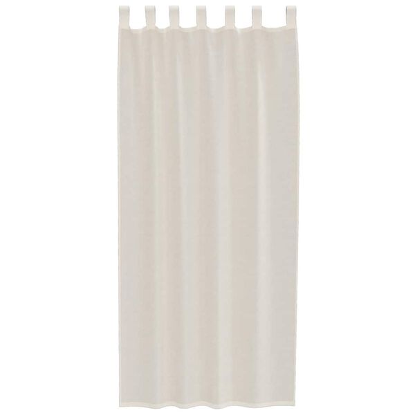 vidaXL Voile Curtains with Tab Top 2 pcs Cream