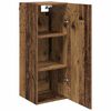 vidaXL Wall Mounted Cabinet Old Wood 34.5 x 34 x 90 cm Engineered Wood